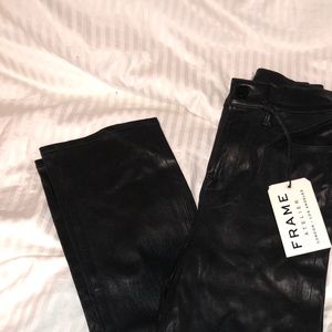 Frame leather jeans